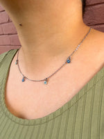 Blue floral Necklace