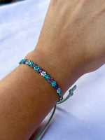 Mint and Purple Floral Bracelet