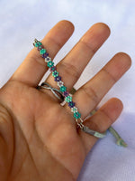 Mint and Purple Floral Bracelet