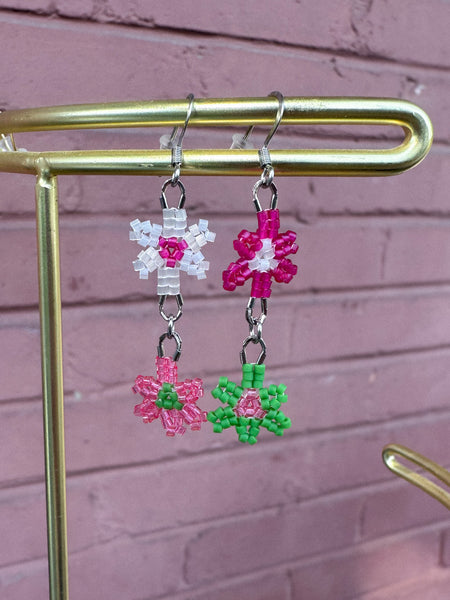 Sweet Pea Flower Earrings
