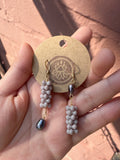 Dusty Rose Pearl Drop Earrings