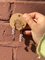 Dusty Rose Pearl Drop Earrings